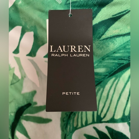 NWT Ralph Lauren Midi Skirt: Resort Collection, Green Leaves, Elastic Waist, 12P - Picture 4 of 15